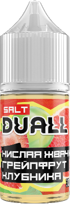 DUALL - Жвачка Грейпфрут Клубника 30 мл 20 мг