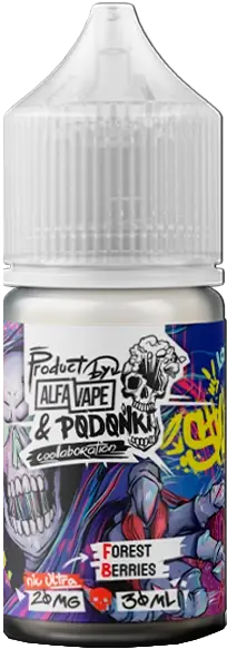 ALFA VAPE x PODONKI ICE - Голубика Смородина Клюква Брусника 30 мл 20 мг (STRONG)