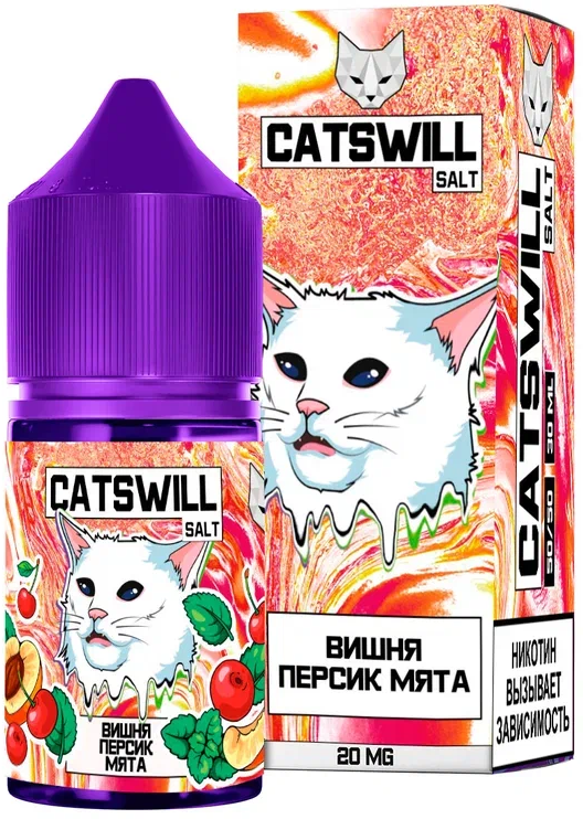 Catswill - Вишня Персик Мята 30 мл 20 мг