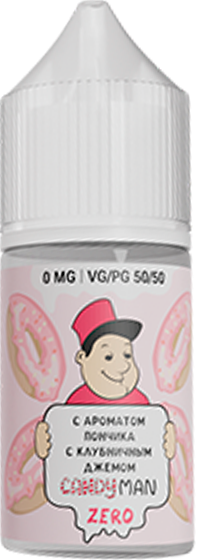 CandyMan Zero - Пончик Клубника Джем 27 мл 0 мг