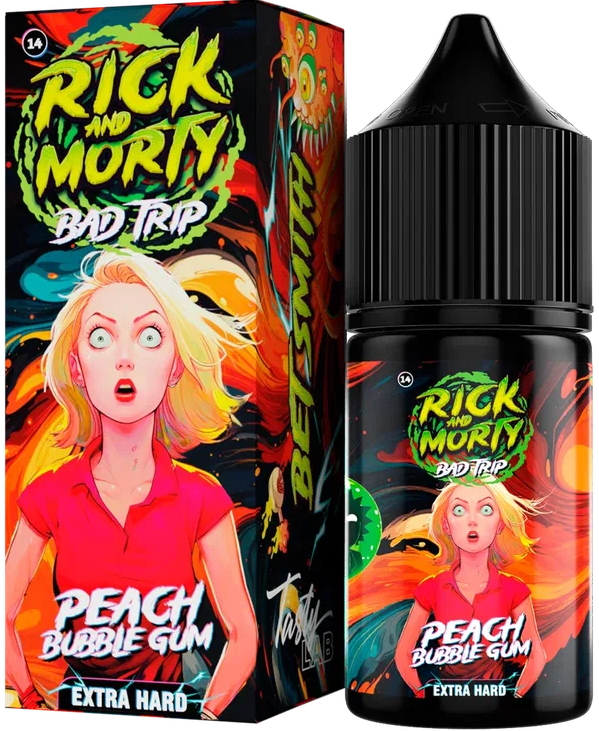 РИК и МОРТИ BAD TRIP - Персик Баблгам 30 мл 20 мг (STRONG)