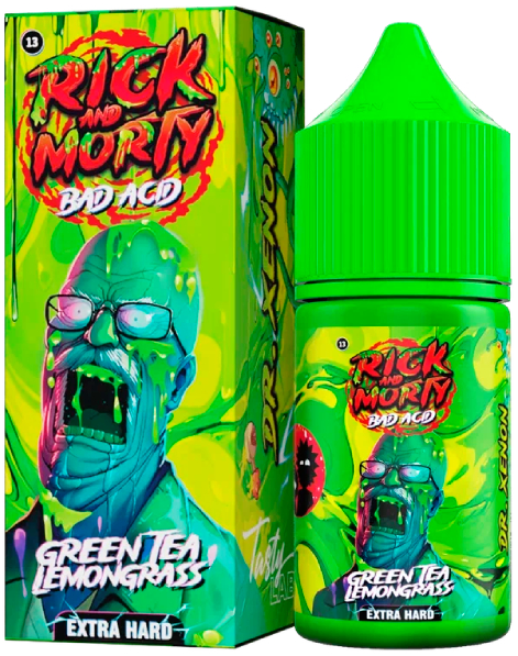 РИК и МОРТИ BAD ACID - Зелёный чай Лемонграсс 30 мл 20 мг (STRONG)
